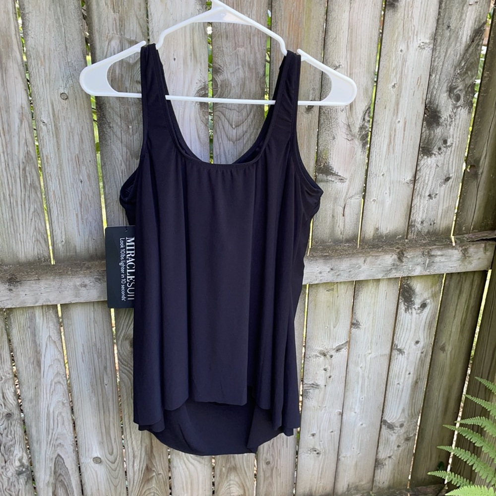Miraclesuit Nwt Women's Plus Solid Ursula Tankini… - image 5